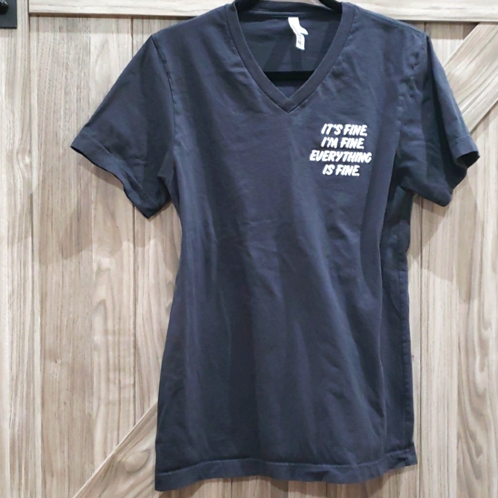 V- Neck Graphic Tee